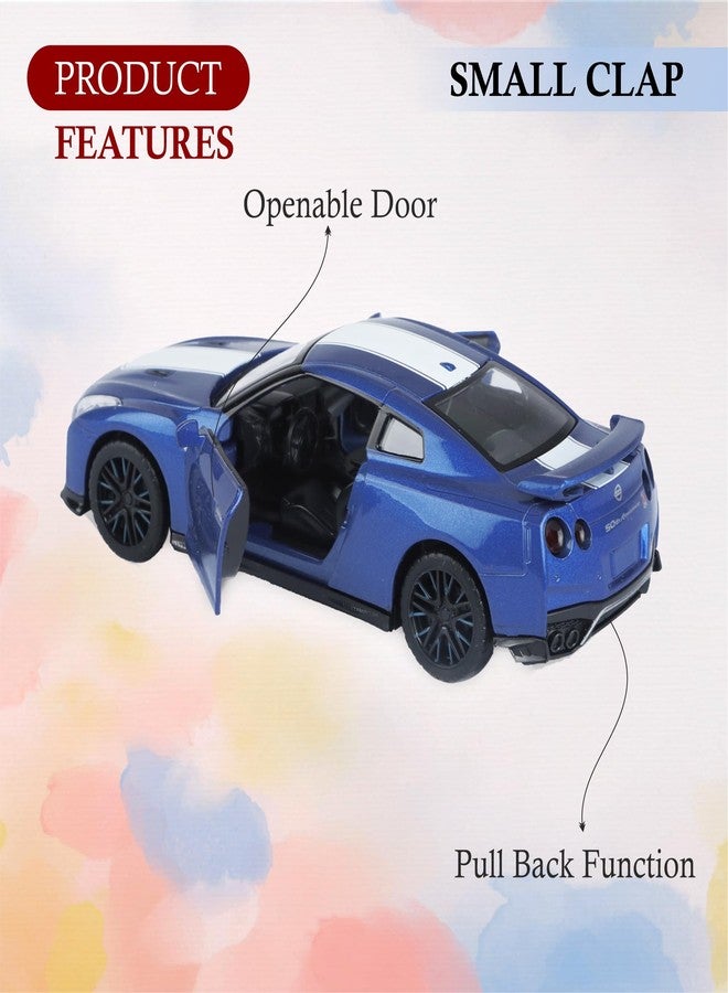 SMALL CLAP® Speed Metal 1:32 Nissan GT-R R35 50th Anniversary Edition Diecast Openable Door Function for 3 Years & Above (Blue) - Image 4